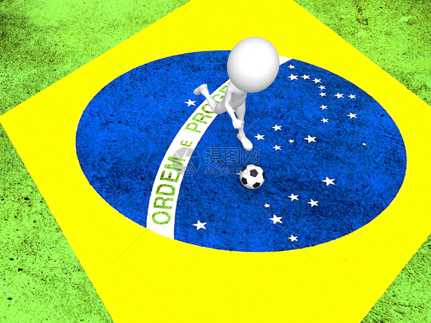 巴西2014年足球锦标赛的概念图片