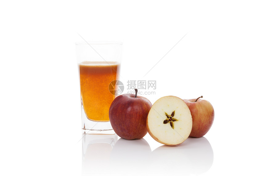 苹果汁液体美食果汁饮食横截面金子果味食物玻璃饮料图片