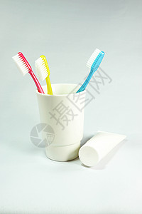 牙刷套件保健牙科口腔牙膏牙齿玻璃护理背景图片
