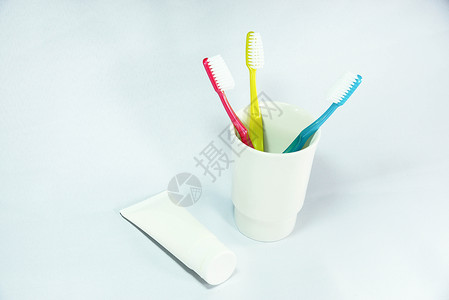 牙刷套件牙齿护理牙科口腔玻璃保健牙膏背景图片