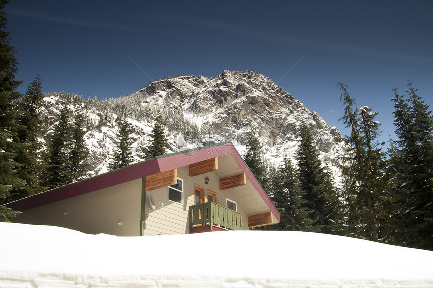 私人豪华滑雪小屋 重雪北冰山图片