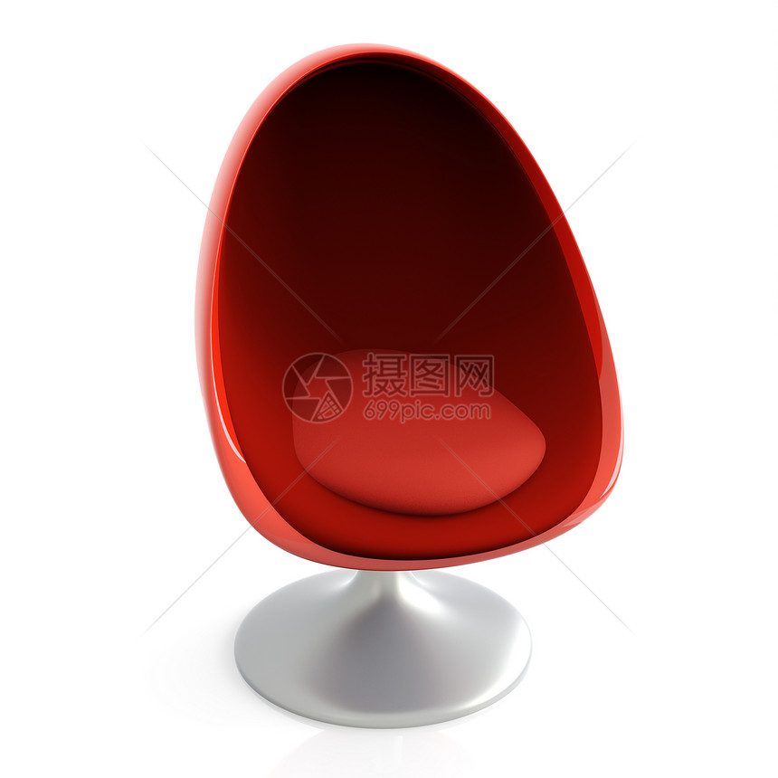 鸡蛋主席扶手椅椅子皮革座位家具白色软垫蛋椅图片