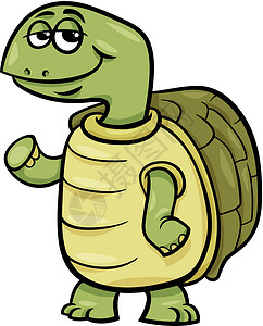 海龟字符卡通插图背景图片