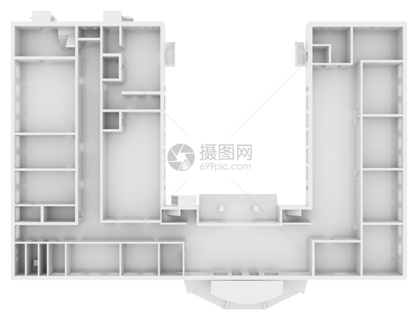 抽象的白色地板 顶视图窗户建造项目房间建筑学建筑地面房子图片