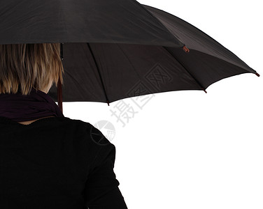 黑色雨伞带雨伞的妇女密码死亡白色公司女孩商业寡妇预防危险安全背景