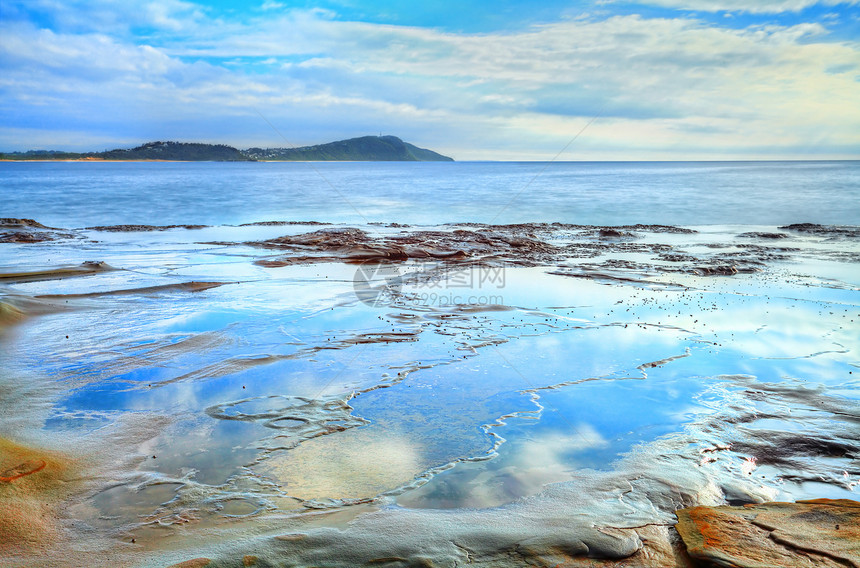 澳大利亚地质学潮汐岩石风景山脉旅游天气镜像旅行岩池图片