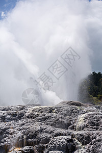 热凝热器区域发泄地热旅游喷泉蒸汽火山风景岩石公园高清图片