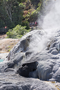 热凝热器区域旅游风景地热喷泉火山蒸汽岩石发泄公园高清图片