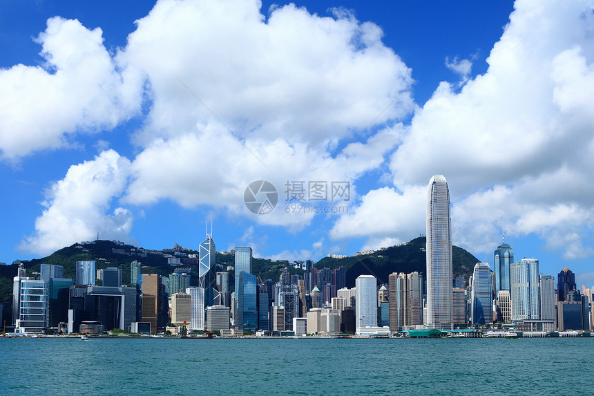 香港天线商业海景天际地标天空蓝色办公室金融公司市中心图片