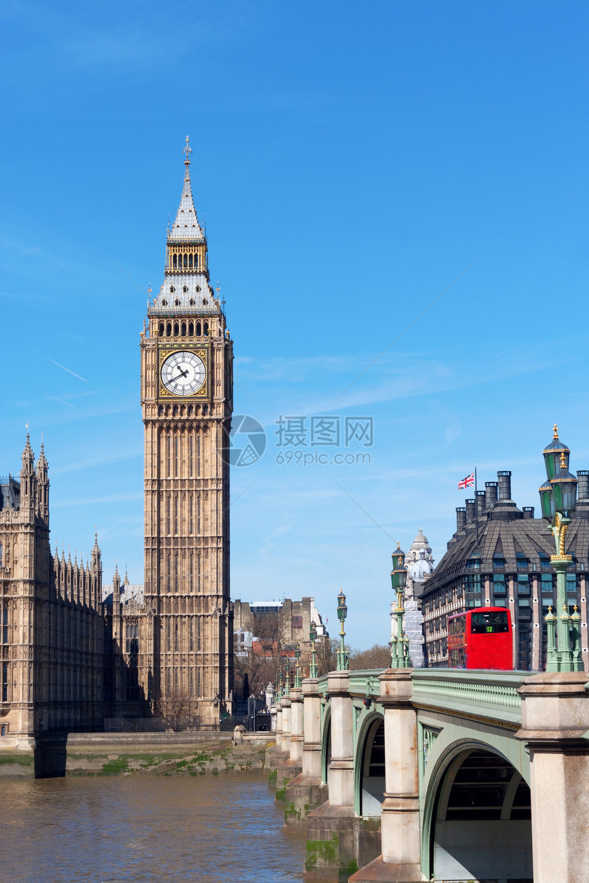 伦敦大班汽车旅馆气象旅游场景旗帜地标游客观光纪念碑建筑学历史图片