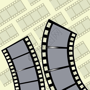 胶片脱条视频磁带反射夹子工作室电影投影运动空白螺旋背景图片