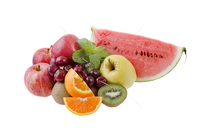 孤立的水果食物营养饮食果汁甜点收藏情调叶子维生素奇异果图片