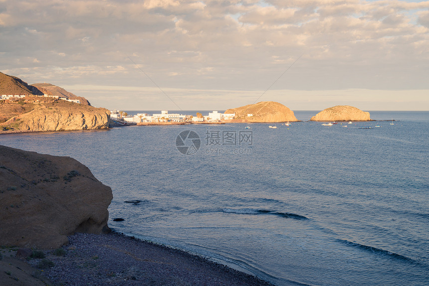 卡博德加塔火山海岸村庄自然公园岩石渔村水平图片