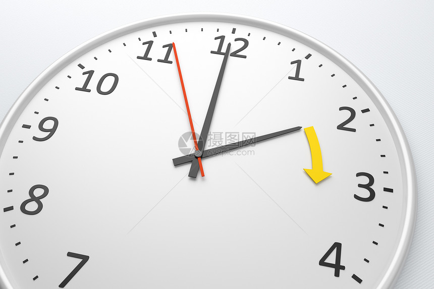 更改您的时钟活力警报小时季节蓝色指针商业手表日光插图图片