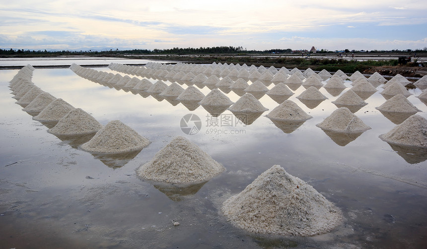 盐盐养殖场白色农业农民日落热带食物环境土壤天空烘干图片
