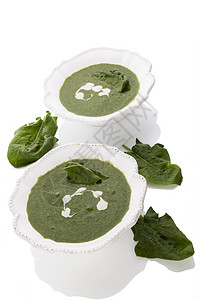 菠菜汤蔬菜菠菜绿色起动机美食食物烹饪午餐饮食美味奶油高清图片素材