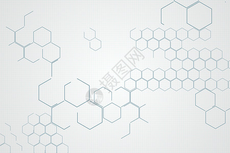灰色和白色化学结构背景图片
