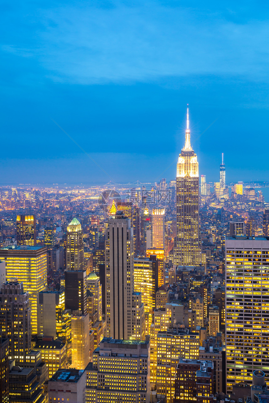 纽约市天际金融办公室帝国球衣商业港口都市城市正方形摩天大楼图片