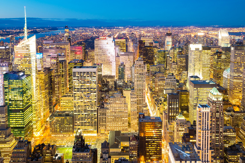 纽约市天窗黄昏港口正方形建筑学帝国刮刀金融摩天大楼景观办公室都市图片