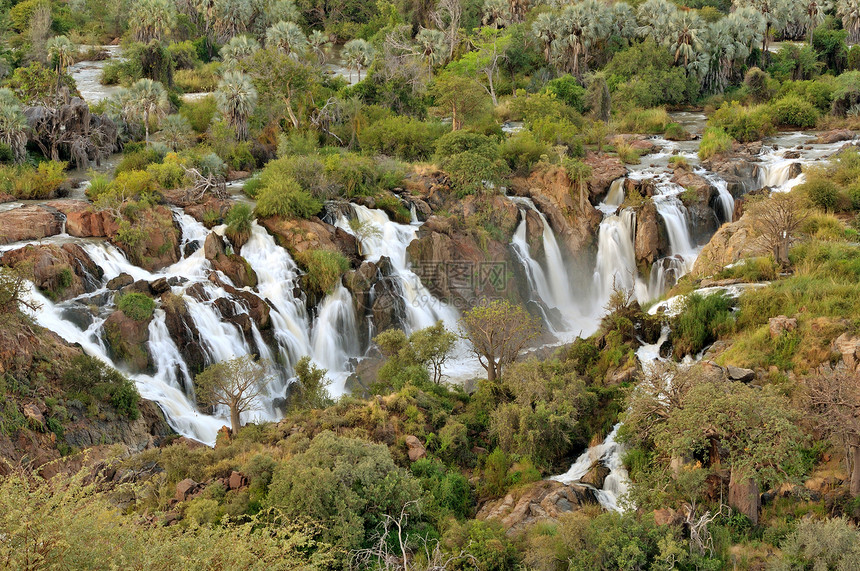 Epupa瀑布 纳米比亚巨石峡谷急流戏剧性洪水快门悬崖彩虹岩石科兰图片