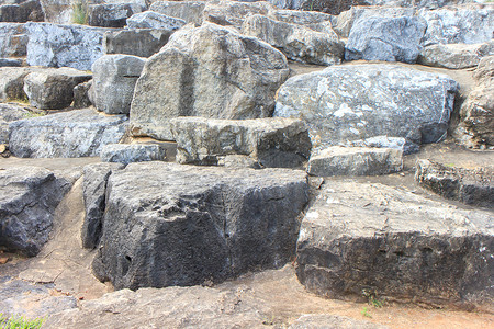 大石头花园矿物灰色材料背景图片