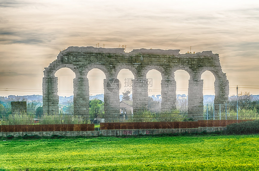 罗马水渠公园公园观光工程建筑古董花园渡槽历史性石头吸引力图片