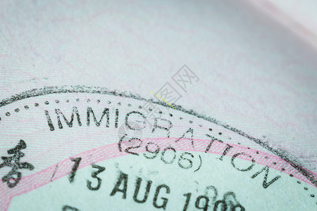 旅行概念背景护照印章签证旅行构想背景签名检查员游客旅游移民假期风俗授权邮票背景图片