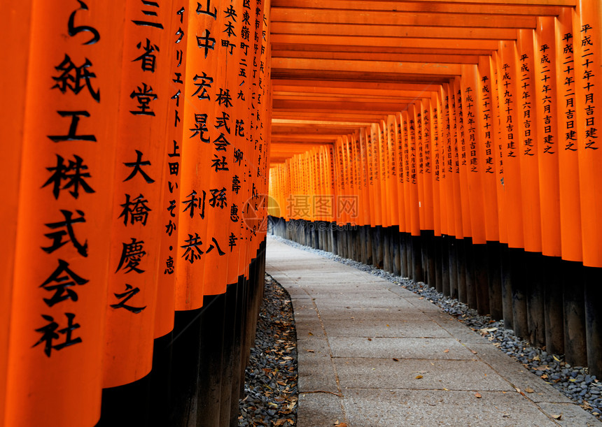 日本京都神社旅行神社汉子灯笼历史寺庙观光遗产信仰精神图片