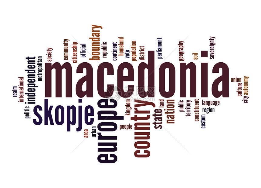 马其顿字云图片