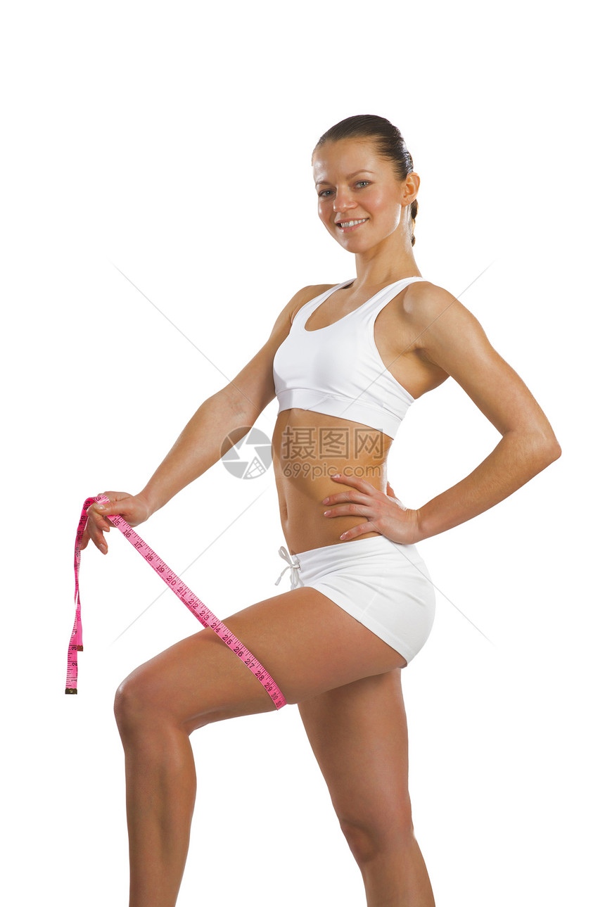 大腿体操妇女大腿内衣损失橘皮皮肤数字女性健身房女士磁带运动图片