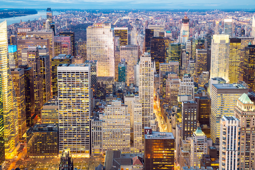 纽约市天际景观摩天大楼港口城市建筑学刮刀球衣金融帝国商业图片