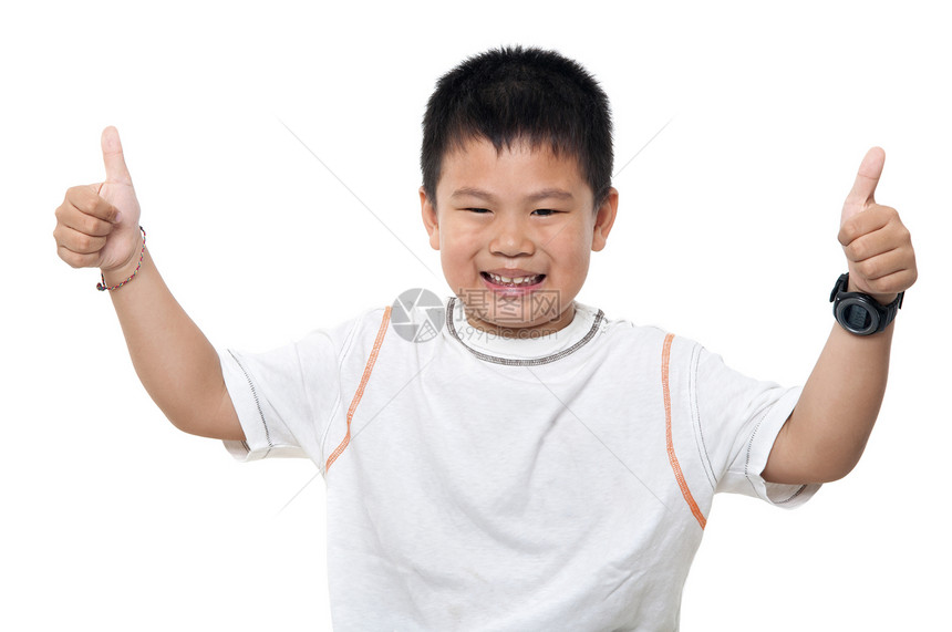 亚洲男孩大拇指举起亚洲男孩图片