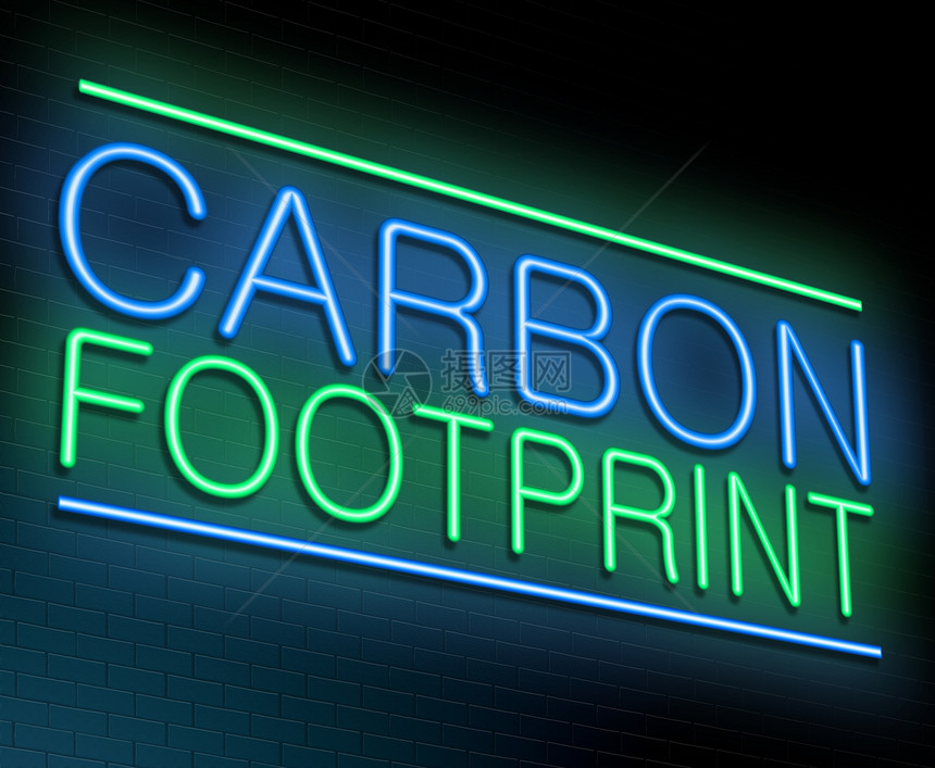碳足迹概念气体环境生态气候变化气候蓝色插图活力脚印二氧化碳图片