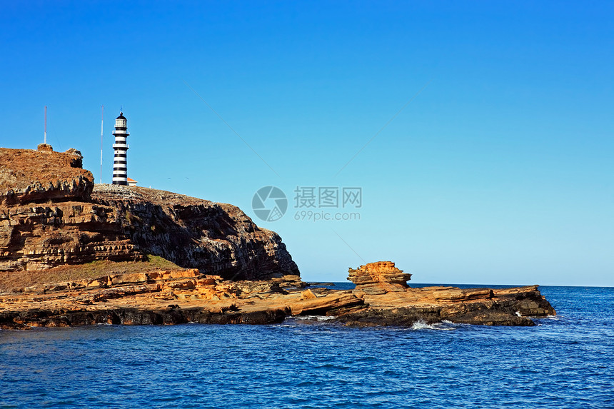 巴希亚岛babrolhos群岛bahia州bazil全景海洋旅行地标风景灯塔海域名胜图片