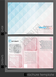 小册子模板设计推介会粉色正方形广告营销蓝色杂志商业文档文件夹背景图片