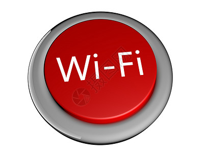 wifi热点WiFi 无线商业插图路由器手机蓝色按钮热点天线信号收音机背景