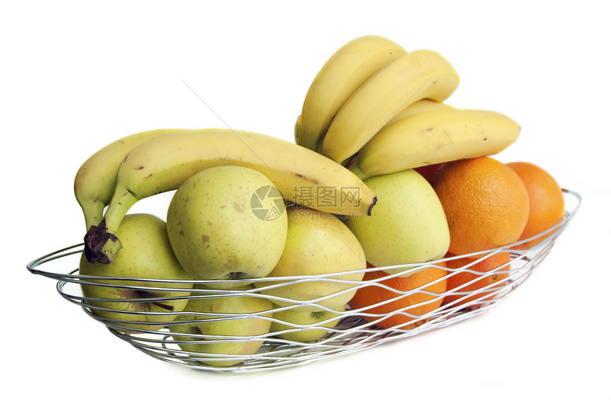 水果篮金属食物香蕉橙子摄影橘子篮子图片