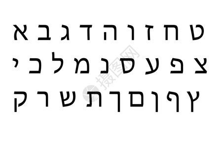 希伯来字母组犹太人的高清图片素材