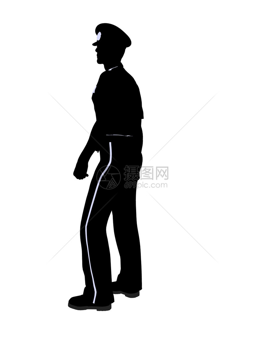 男警官 I 说明Silhouette插图执法商业男人艺术城市徽章巡逻员警察法律图片