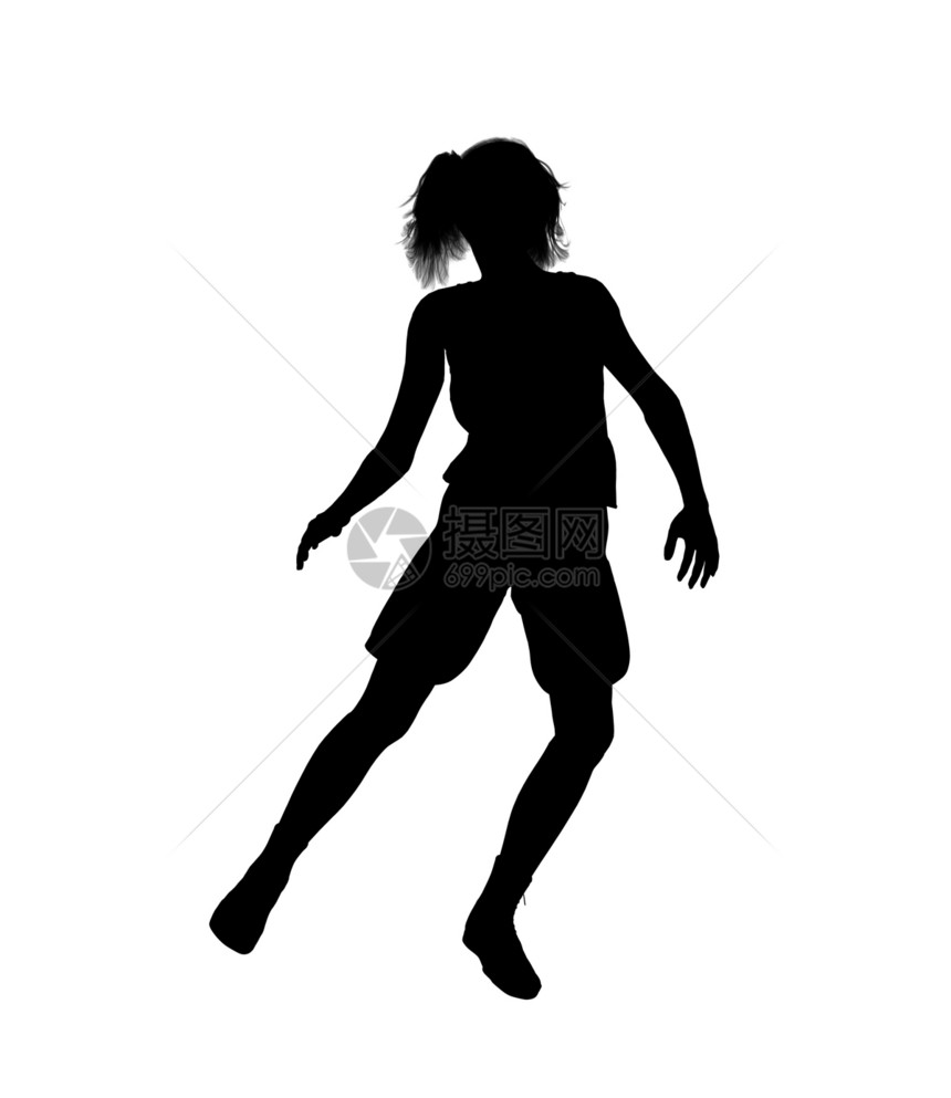 女性篮球玩家 I 说明 Silhouette棕球团队插图运动剪影女孩图片