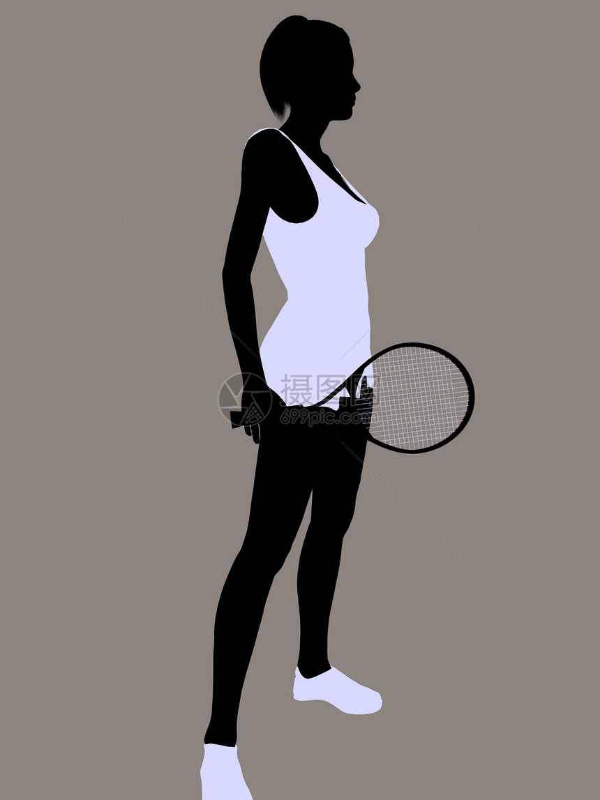 网球演示 Silhouette游戏插图球拍艺术剪影运动图片