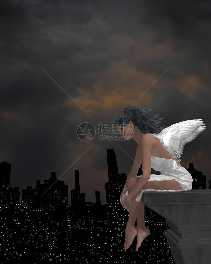 星际天使精神神仙监护人圣人大天使使者插图艺术图片