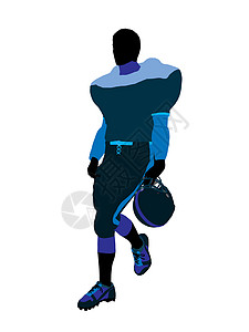 男性足球运动员 I 演示 Silhouette橄榄球头盔烤架玩家猪皮插图消遣剪影足球服协会背景图片
