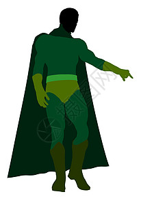 男性超级英雄 I 说明 Silhouette插图连环漫画男生恶棍对手超能力男人剪影背景图片