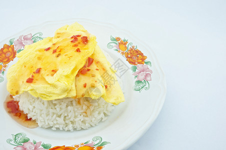大米三角煎蛋卷背景图片