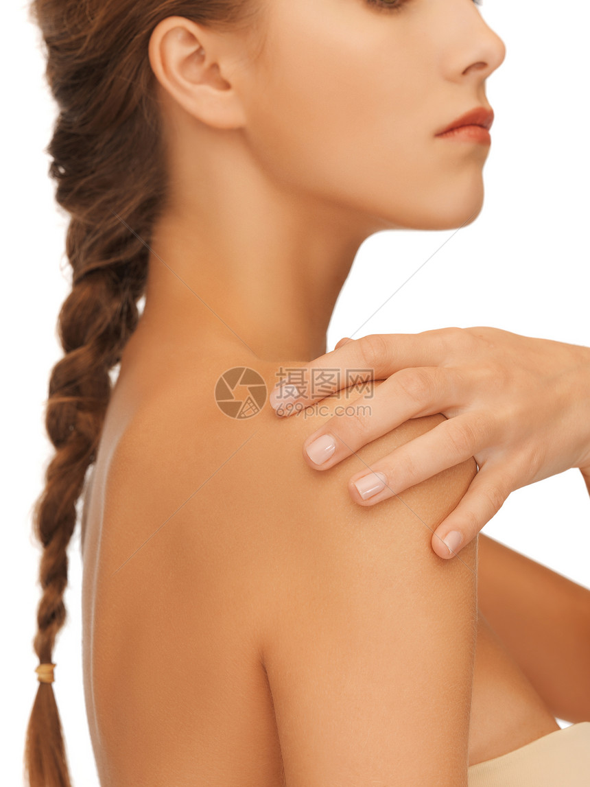 女人的手和肩膀福利活力脖子卫生容貌护理女孩青年皮肤女性图片