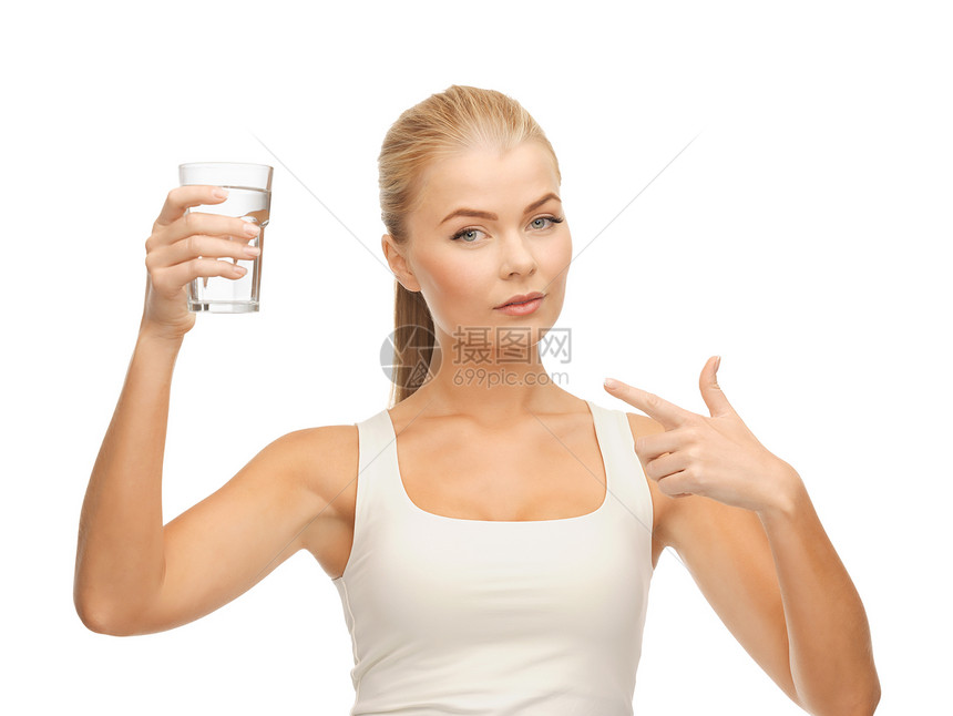 妇女用水杯茶点女性女孩女士玻璃液体营养保健活力饮食图片