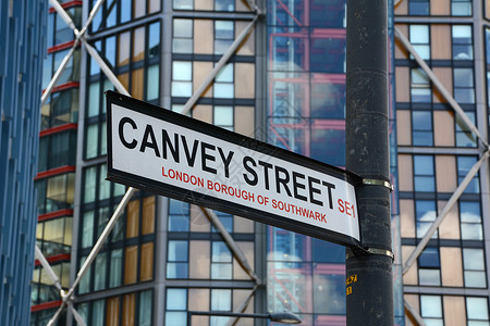 Canvey街街道标志牌背景图片