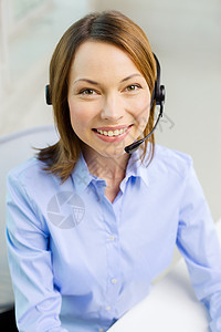 配备耳机的女女性求助热线接线员接待员客户女士顾客女孩手机帮助助手代理人电话电信高清图片素材