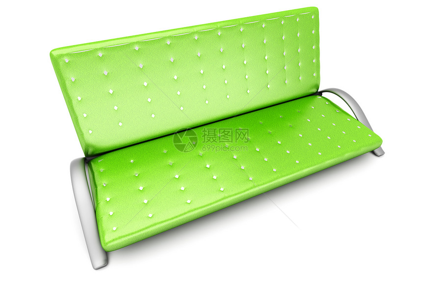 现代沙发桌子家具插图白色长椅枕头软垫皮革客厅座位图片
